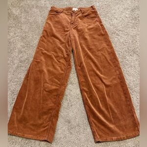 Pilcro Anthropologie Corduroy Wide Leg Pants Terra Cotta Size 29